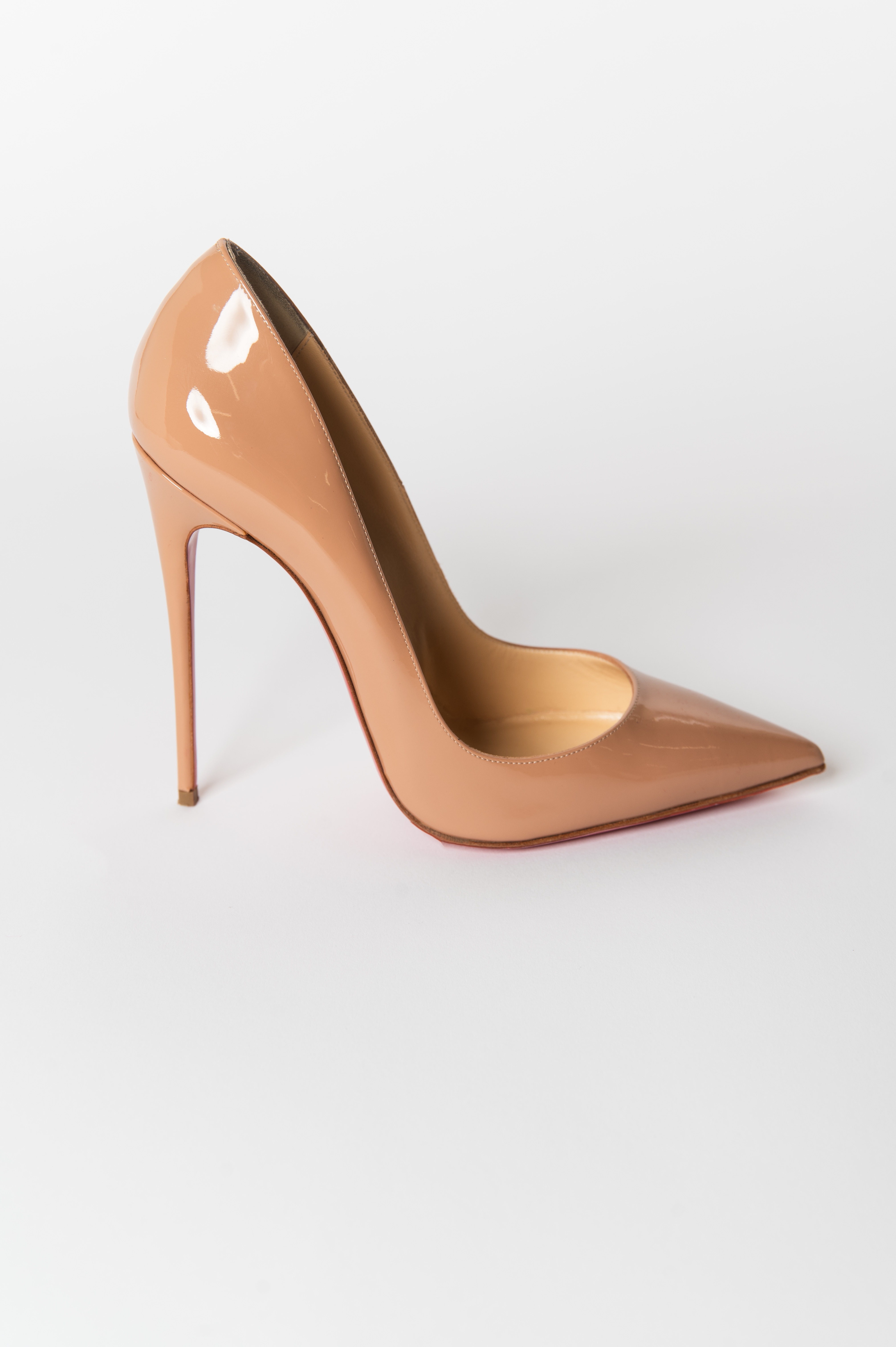 Nude Patent Leather Pump